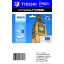T703240-cyan- Epson Original Druckertinte mit 10ml Inhalt...