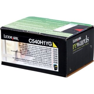 C540H1YG - Yellow - Original Lexmark Toner mit 2.000 Seiten Druckleistung nach Iso