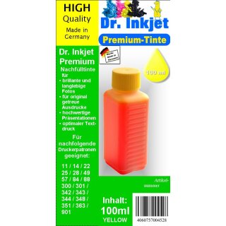 HR56Y - yellow - Dr.Inkjet Premium Nachfülltinte in 100ml...