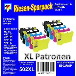 502XL TiDis Tintenpatronen Riesensparpack mit 10 Patronen