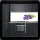 Küchenrückwand / Nischenverkleidung ab 120x50cm (BxH) bis 300x60cm - Motiv: Lavendel
