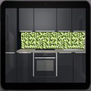 Küchenrückwand / Nischenverkleidung ab 120x50cm (BxH) bis 300x60cm - Motiv: grünes Muster