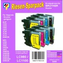 B980 - LC1100/LC980 TiDis Multipack mit 8 XL Ersatzpatronen 