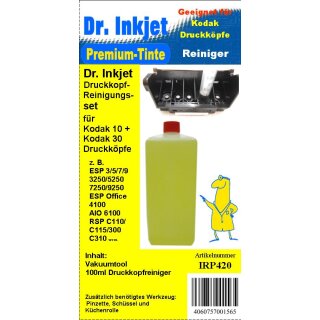 IRP420 - Dr.Inkjet Druckkopfreinigungsset für die Kodak Drucker mit den Kodakpatronen Nr. 10 und Kodakpatronen Nr. 30 bzw. baugleiche Drucker