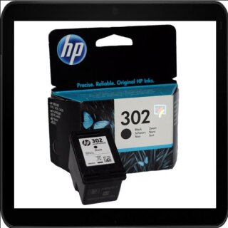 HP302 Original Druckerpatrone F6U66AE schwarz mit ca. 165 Seiten Druckleistung nach Iso für HP Officejet 3820 Drucker