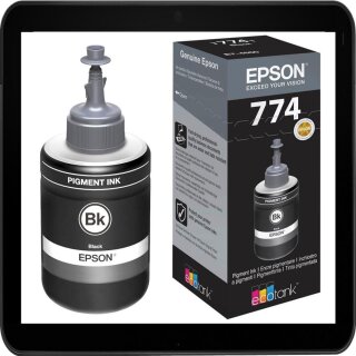 T774 Epson 140ml Druckertinte / Nachfülltinte schwarz - C13T774140