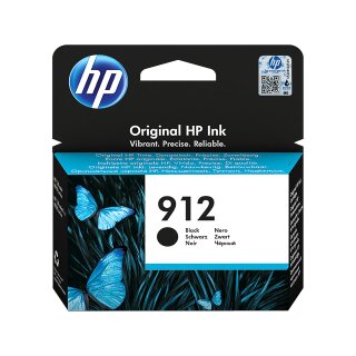 HP912 - schwarz - HP Druckerpatrone mit ca. 300 Seiten Druckleistung - 3YL80AE