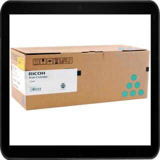 407900 - cyan - Ricoh Lasertoner mit ca. 6.600 Seiten Druckleistung nach ISO