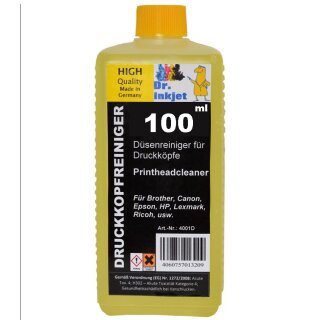 100ml Düsenreiniger, Druckkopfreiniger von Dr.Inkjet für Druckerpatronen und Druckköpfe