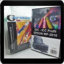 Starterpaket 400ml GIC Sublimationstinte inkl. ICC Profil für Epson WF2010, WF2510, WF2520, WF2530, WF2540, WF2630, WF2650, WF2660