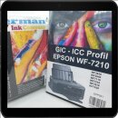 Starterpaket 400ml GIC Sublimationstinte inkl. ICC Profil für Epson WF3620, WF3640, WF7110, WF7210, WF7610, WF7620