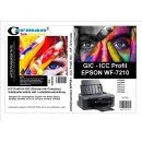 Starterpaket 400ml GIC Sublimationstinte inkl. ICC Profil für Epson WF3620, WF3640, WF7110, WF7210, WF7610, WF7620