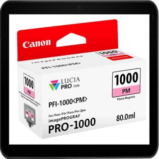 PFI1000PM - Photo Magenta - Canon Druckerpatrone mit 80ml Inhalt für ca. 3755 Seiten Druckleistung nach ISO