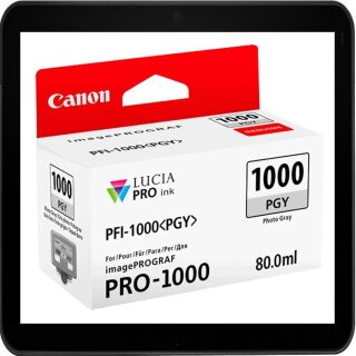 PFI1000PGY - Photo Grey - Canon Druckerpatrone mit 80ml Inhalt für ca. 3165 Seiten Druckleistung nach ISO