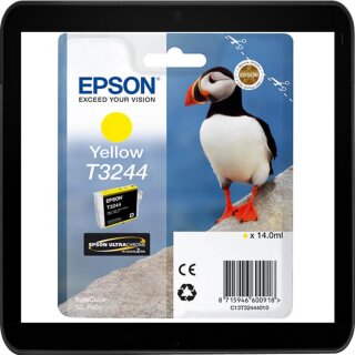 T32444010 Yellow Epson Druckerpatrone mit 14ml Inhalt für ca. 980 Seiten Druckleistung