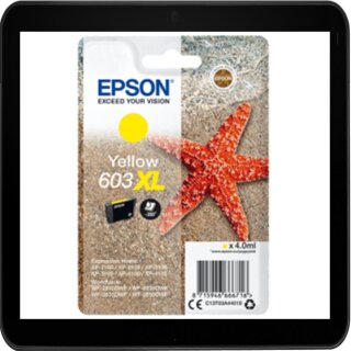 603XL - yellow - Epson Druckerpatrone mit 4ml Inhalt für ca. 350 Seiten Druckleistung nach ISO