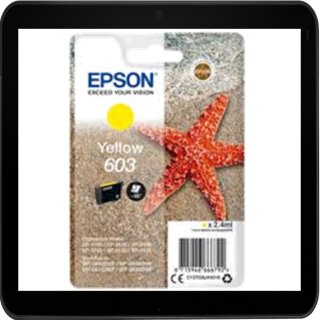 603 - yellow - Epson Druckerpatrone mit 2,4ml Inhalt für ca. 130 Seiten Druckleistung nach ISO