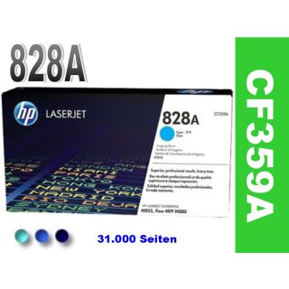 HP828A - CF359A Cyan Original Drum Kit (Imaging Drum) OPC CF359A für MFP M880, M885 Farblaserdrucker mit ca. 31.000 Seiten Druckleistung laut Herstellerangaben