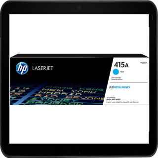 HP415A - W2031A Cyan HP Lasertoner mit 2.100 Seiten Druckleistung