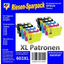 603XL - Riesensparpack mit 10 Patronen je 4x B & je 2x C/MY - ersetzt 2x T03A640 + 2 schwarze extra