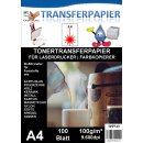 A4 Universal Tonertransferpapier - 100 Blatt f&uuml;r...