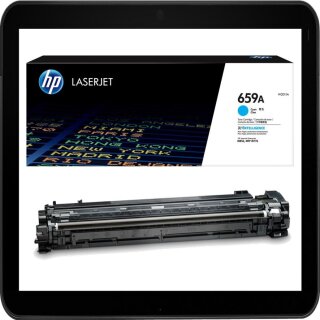 HP659A Toner cyan mit ca. 13.000 Seiten Druckleistung nach Iso - W2011A