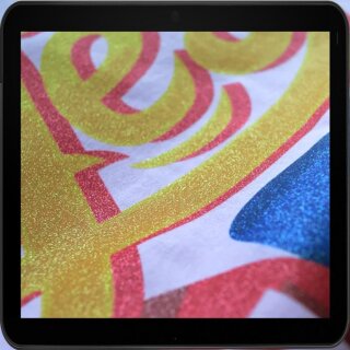 A4 Transferpapier Subli-Light Glitter für helle Baumwolltextilien - 5 Blatt Musterpackung