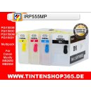 IRP555MP - CISS / Easyrefillpatronen für PGI-1500XL - je 1x für Black, Cyan, Magenta, Yellow mit Autoresettchip - ohne Tinte -