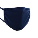 Mund- & Nasenmaske marineblau aus 100 % Baumwolle mit...