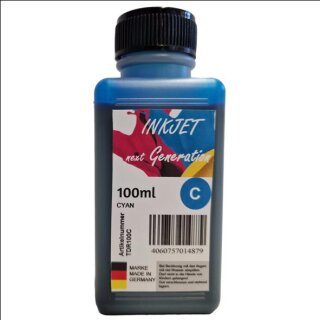 100ml cyan DyeTiDis Druckertinte / Nachfülltinte für Tintenstrahldrucker