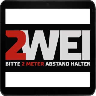 miltex Fußmatte Abstand halten schwarz, rot, weiß 90,0 x 150,0 cm