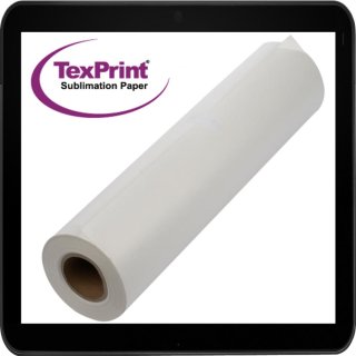 100 lfm x 137cm Haft-Sublimationspapier auf Rolle - TexPrint Supreme-Tack 92g/m²
