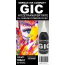 GIC 100ml Black - Hitzetransfertinte | Sublimationstinte in Nachfüllspritzflasche - für Ecotankdrucker