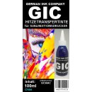 GIC 100ml Cyan - Hitzetransfertinte | Sublimationstinte in Nachfüllspritzflasche - für Ecotankdrucker