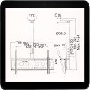 Wandhalterung, Tronje R9250 - 1, Deckenbefestigung D9250 + 1 x Halterung F6540, 32-65" oder größer,