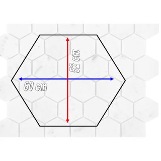 AcousticPro® Hexagon mit hoher Schallabsorption 60 x 52cm B/H mit eigenem Motiv mit schwarzen Rahmen