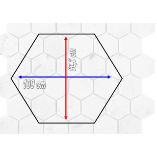 AcousticPro® Hexagon mit hoher Schallabsorption 100 x 86,6cm B/H mit eigenem Motiv mit weißen Rahmen
