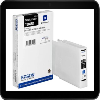 T04B1XL schwarz Epson Tintenpatrone m.ca. 5.800 Seiten Druckleistung nach Iso - 100ml