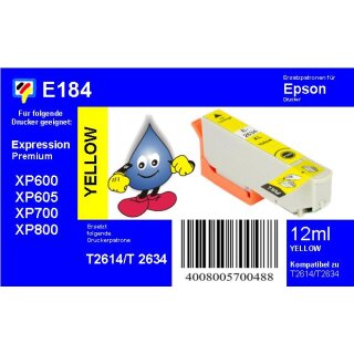 E184 - TiDis Ersatzpatrone - yellow - mit 12ml Inhalt ersetzt T263440