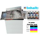 Multipack 400ml TiDis Ink Druckertinte / Nachfülltinte BCMY + IRP109 Luftabsorber - Inkjet next Generation für HP305 & HP305XL