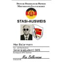 STASI Spaß oder Filmausweis mit Bild und beidseitig...