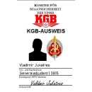 KGB Spaß oder Filmausweis mit Bild und beidseitig auf PVC Karte gedruckt!