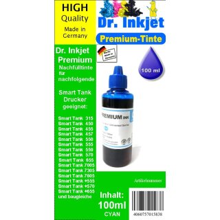 HP31 100ml cyan Dr. Inkjet Druckertinte / Nachfülltinte mit ca. 4.000 Seiten Druckleistung nach ISO