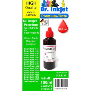 HP31 100ml magenta Dr. Inkjet Nachfülltinte mit ca. 4.000 Seiten Druckleistung nach ISO