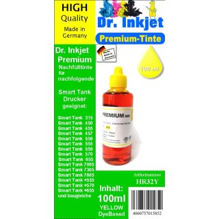 HP31 100ml yellow Dr. Inkjet Nachfülltinte mit ca. 4.000 Seiten Druckleistung nach ISO