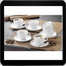 Esmeyer Kaffeetassen-Set weiß 12-teilig
