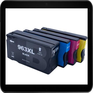 HP963XL -BCMY Multipack BestPrice Druckerpatronen mit 1x58ml + 3x25ml Inhalt - ersetzt 3YP35AE