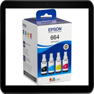 T6644/ C13T664640 - 4x 70ml (BCMY) Epson Nachfülltinte