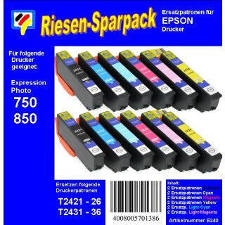 E240 - T24XL - TiDis Ersatzpatronen 12er Riesensparpack