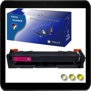 HP207X - TiDis Ersatzlasertoner Magenta mit ca. 2.450 S. Druckleistung ersetzt W2213X